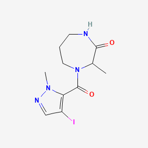 4-(4-Iodo-2-methylpyrazole-3-carbonyl)-3-methyl-1,4-diazepan-2-one