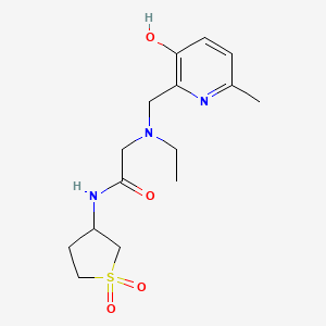 N-(1,1-dioxothiolan-3-yl)-2-[ethyl-[(3-hydroxy-6-methylpyridin-2-yl)methyl]amino]acetamide