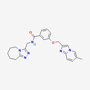 3-[(6-methylimidazo[1,2-a]pyridin-2-yl)methoxy]-N-(6,7,8,9-tetrahydro-5H-[1,2,4]triazolo[4,3-a]azepin-3-ylmethyl)benzamide