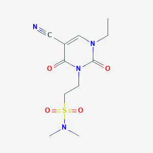 2-(5-cyano-3-ethyl-2,6-dioxopyrimidin-1-yl)-N,N-dimethylethanesulfonamide