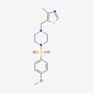 5-[[4-(4-Methoxyphenyl)sulfonylpiperazin-1-yl]methyl]-4-methyl-1,3-thiazole