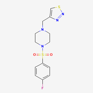 4-[[4-(4-Fluorophenyl)sulfonylpiperazin-1-yl]methyl]thiadiazole