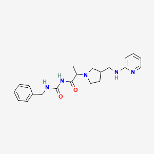 N-(benzylcarbamoyl)-2-[3-[(pyridin-2-ylamino)methyl]pyrrolidin-1-yl]propanamide