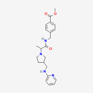 Methyl 4-[[2-[3-[(pyridin-2-ylamino)methyl]pyrrolidin-1-yl]propanoylamino]methyl]benzoate