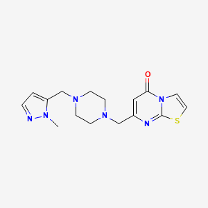 7-[[4-[(2-Methylpyrazol-3-yl)methyl]piperazin-1-yl]methyl]-[1,3]thiazolo[3,2-a]pyrimidin-5-one