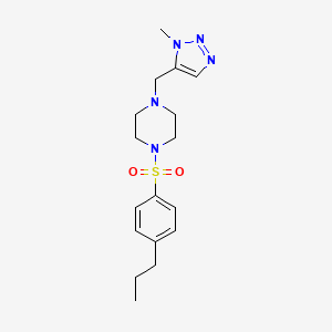 1-[(3-Methyltriazol-4-yl)methyl]-4-(4-propylphenyl)sulfonylpiperazine