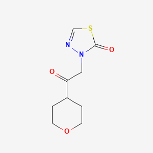 3-[2-(Oxan-4-yl)-2-oxoethyl]-1,3,4-thiadiazol-2-one