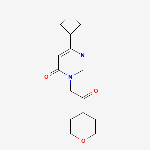 6-Cyclobutyl-3-[2-(oxan-4-yl)-2-oxoethyl]pyrimidin-4-one