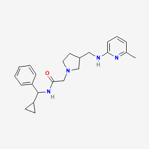 N-[cyclopropyl(phenyl)methyl]-2-[3-[[(6-methylpyridin-2-yl)amino]methyl]pyrrolidin-1-yl]acetamide