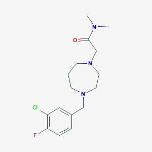 2-[4-[(3-chloro-4-fluorophenyl)methyl]-1,4-diazepan-1-yl]-N,N-dimethylacetamide