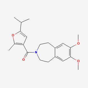 (7,8-Dimethoxy-1,2,4,5-tetrahydro-3-benzazepin-3-yl)-(2-methyl-5-propan-2-ylfuran-3-yl)methanone