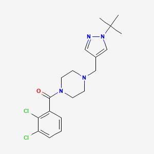 [4-[(1-Tert-butylpyrazol-4-yl)methyl]piperazin-1-yl]-(2,3-dichlorophenyl)methanone