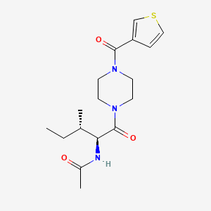 N-[(2S,3S)-3-methyl-1-oxo-1-[4-(thiophene-3-carbonyl)piperazin-1-yl]pentan-2-yl]acetamide