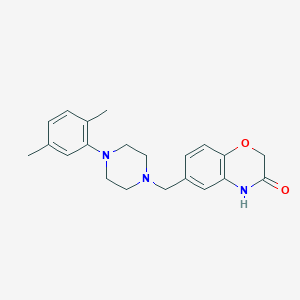 6-[[4-(2,5-dimethylphenyl)piperazin-1-yl]methyl]-4H-1,4-benzoxazin-3-one