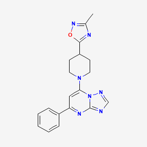 3-Methyl-5-[1-(5-phenyl-[1,2,4]triazolo[1,5-a]pyrimidin-7-yl)piperidin-4-yl]-1,2,4-oxadiazole