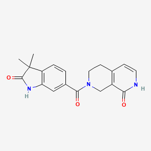 7-(3,3-dimethyl-2-oxo-1H-indole-6-carbonyl)-2,5,6,8-tetrahydro-2,7-naphthyridin-1-one