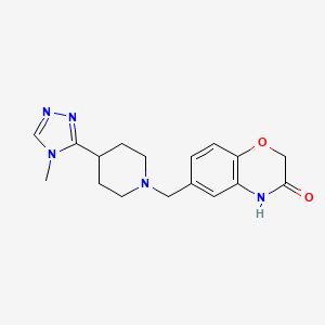 6-[[4-(4-methyl-1,2,4-triazol-3-yl)piperidin-1-yl]methyl]-4H-1,4-benzoxazin-3-one