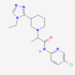 N-(5-chloropyridin-2-yl)-2-[3-(4-ethyl-1,2,4-triazol-3-yl)piperidin-1-yl]propanamide