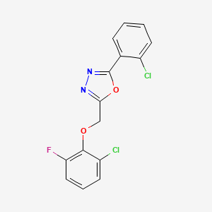 2-[(2-Chloro-6-fluorophenoxy)methyl]-5-(2-chlorophenyl)-1,3,4-oxadiazole