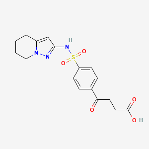 4-Oxo-4-[4-(4,5,6,7-tetrahydropyrazolo[1,5-a]pyridin-2-ylsulfamoyl)phenyl]butanoic acid