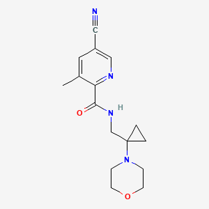 5-cyano-3-methyl-N-[(1-morpholin-4-ylcyclopropyl)methyl]pyridine-2-carboxamide