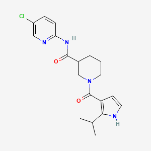 molecular formula C19H23ClN4O2 B7056942 N-(5-chloropyridin-2-yl)-1-(2-propan-2-yl-1H-pyrrole-3-carbonyl)piperidine-3-carboxamide 