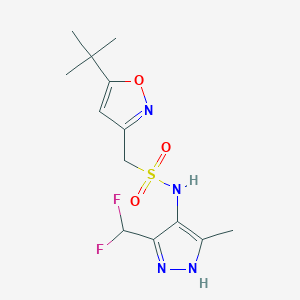 1-(5-tert-butyl-1,2-oxazol-3-yl)-N-[3-(difluoromethyl)-5-methyl-1H-pyrazol-4-yl]methanesulfonamide