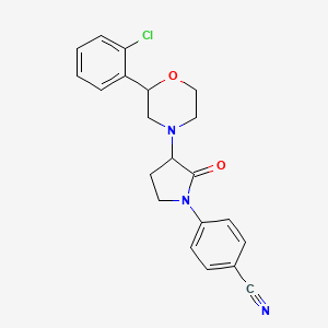 4-[3-[2-(2-Chlorophenyl)morpholin-4-yl]-2-oxopyrrolidin-1-yl]benzonitrile