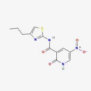 5-nitro-2-oxo-N-(4-propyl-1,3-thiazol-2-yl)-1H-pyridine-3-carboxamide