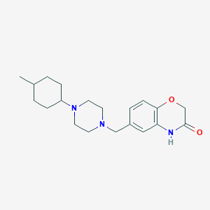 molecular formula C20H29N3O2 B7057032 6-[[4-(4-methylcyclohexyl)piperazin-1-yl]methyl]-4H-1,4-benzoxazin-3-one 