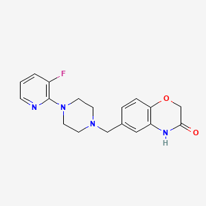 6-[[4-(3-fluoropyridin-2-yl)piperazin-1-yl]methyl]-4H-1,4-benzoxazin-3-one