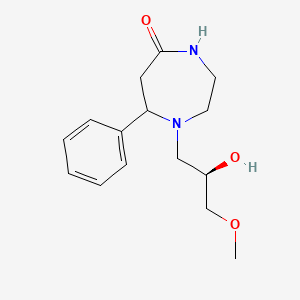 1-[(2R)-2-hydroxy-3-methoxypropyl]-7-phenyl-1,4-diazepan-5-one