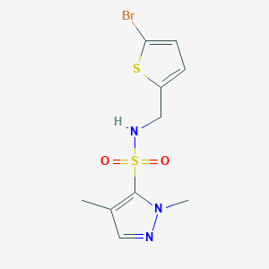 N-[(5-bromothiophen-2-yl)methyl]-2,4-dimethylpyrazole-3-sulfonamide