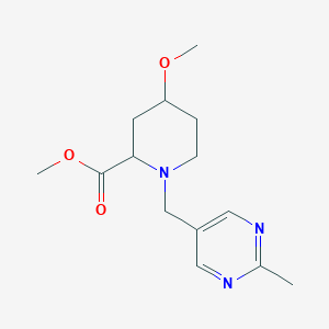 Methyl 4-methoxy-1-[(2-methylpyrimidin-5-yl)methyl]piperidine-2-carboxylate