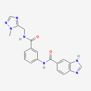 N-[3-[(2-methyl-1,2,4-triazol-3-yl)methylcarbamoyl]phenyl]-3H-benzimidazole-5-carboxamide