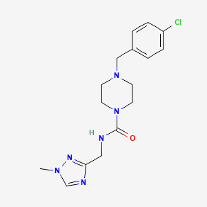 4-[(4-chlorophenyl)methyl]-N-[(1-methyl-1,2,4-triazol-3-yl)methyl]piperazine-1-carboxamide