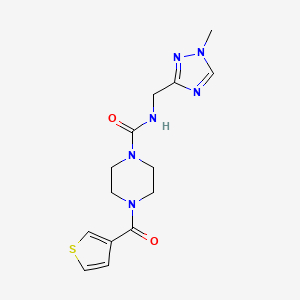 N-[(1-methyl-1,2,4-triazol-3-yl)methyl]-4-(thiophene-3-carbonyl)piperazine-1-carboxamide