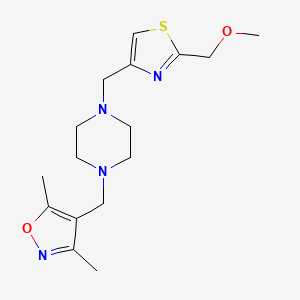 4-[[4-[[2-(Methoxymethyl)-1,3-thiazol-4-yl]methyl]piperazin-1-yl]methyl]-3,5-dimethyl-1,2-oxazole