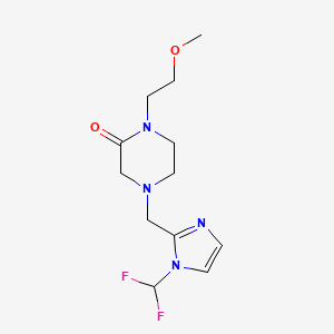 4-[[1-(Difluoromethyl)imidazol-2-yl]methyl]-1-(2-methoxyethyl)piperazin-2-one