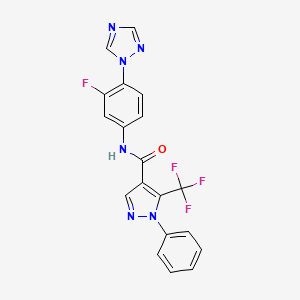 N-[3-fluoro-4-(1,2,4-triazol-1-yl)phenyl]-1-phenyl-5-(trifluoromethyl)pyrazole-4-carboxamide