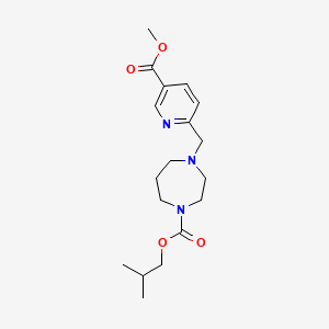 2-Methylpropyl 4-[(5-methoxycarbonylpyridin-2-yl)methyl]-1,4-diazepane-1-carboxylate