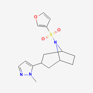 8-(Furan-3-ylsulfonyl)-3-(2-methylpyrazol-3-yl)-8-azabicyclo[3.2.1]octane