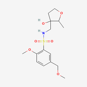 N-[(3-hydroxy-2-methyloxolan-3-yl)methyl]-2-methoxy-5-(methoxymethyl)benzenesulfonamide