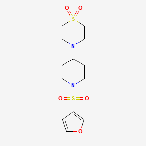 4-[1-(Furan-3-ylsulfonyl)piperidin-4-yl]-1,4-thiazinane 1,1-dioxide