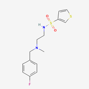 N-[2-[(4-fluorophenyl)methyl-methylamino]ethyl]thiophene-3-sulfonamide