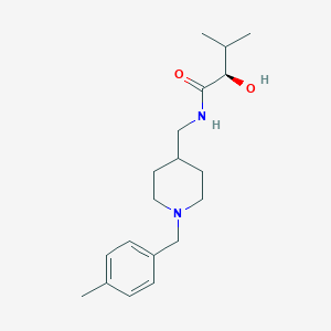 (2R)-2-hydroxy-3-methyl-N-[[1-[(4-methylphenyl)methyl]piperidin-4-yl]methyl]butanamide