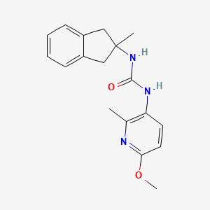 1-(6-Methoxy-2-methylpyridin-3-yl)-3-(2-methyl-1,3-dihydroinden-2-yl)urea