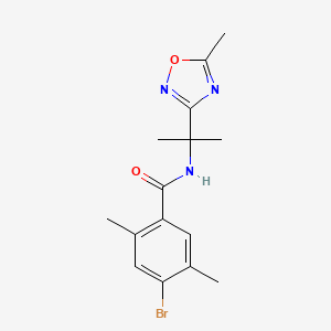 4-bromo-2,5-dimethyl-N-[2-(5-methyl-1,2,4-oxadiazol-3-yl)propan-2-yl]benzamide