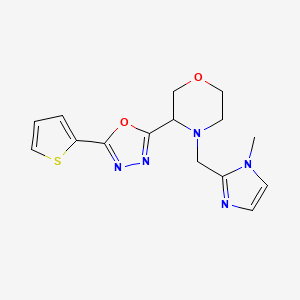 4-[(1-Methylimidazol-2-yl)methyl]-3-(5-thiophen-2-yl-1,3,4-oxadiazol-2-yl)morpholine