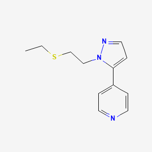 4-[2-(2-Ethylsulfanylethyl)pyrazol-3-yl]pyridine